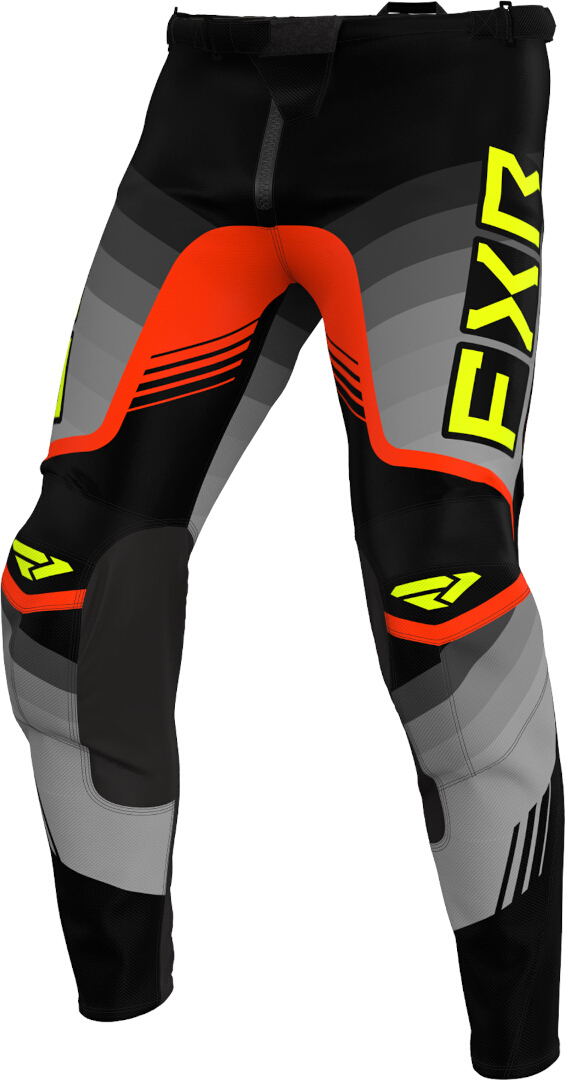 FXR Clutch Pro Hi Vis 2024 Pantalon de motocross, noir-gris-jaune, taille 40 pour Hommes