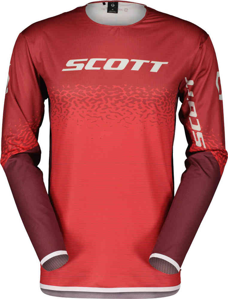 Scott Podium Pro Camisa Motocross Vermelha/Cinza