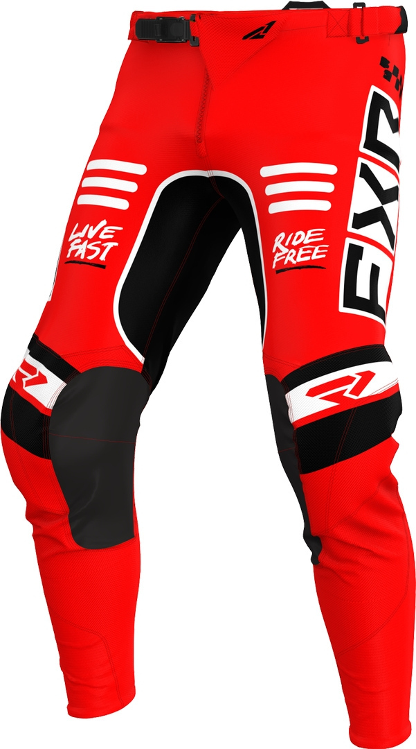 FXR Podium Gladiator 2024 Pantalon de motocross, noir-rouge, taille 38 pour Hommes
