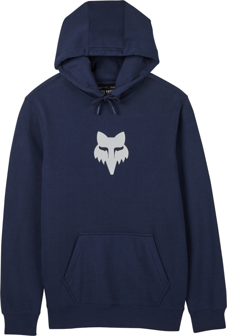 Fox Men's White Blue Head Hoodie, White-Blue, For Large