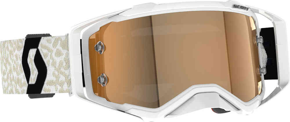 Scott Prospect AMP Chrome Lunettes de motocross blanches / noires