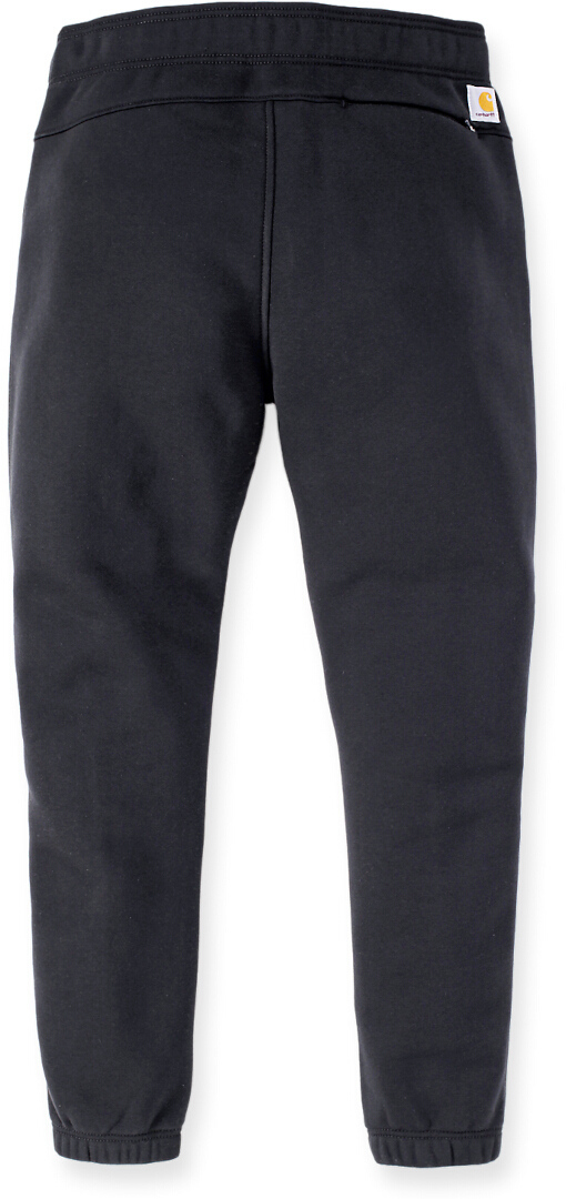 Side view of Carhartt Relaxed Fit Fleece Ladies Sweatpants, black, Size XL for Women
