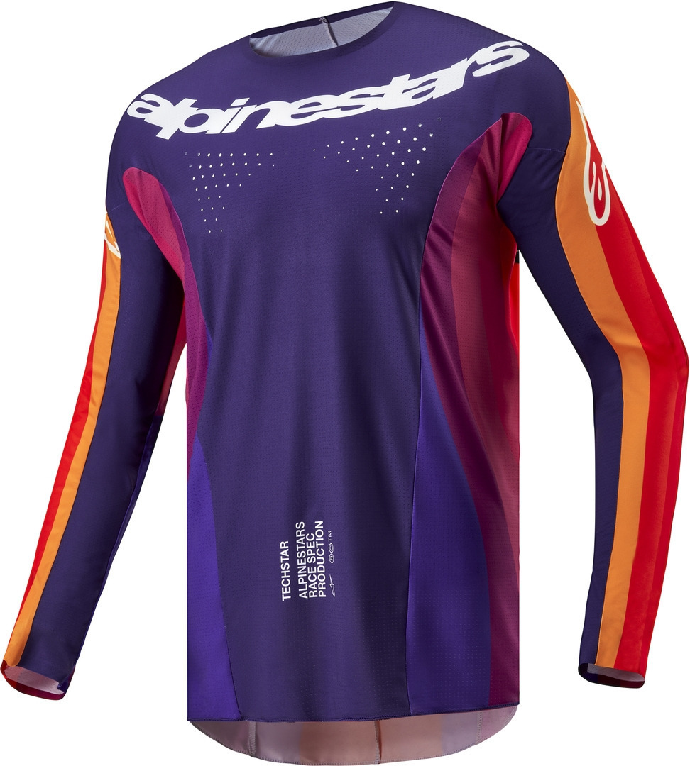 Alpinestars Techstar Pneuma Мотокросс Джерси Синий/Пурпурный XXL 