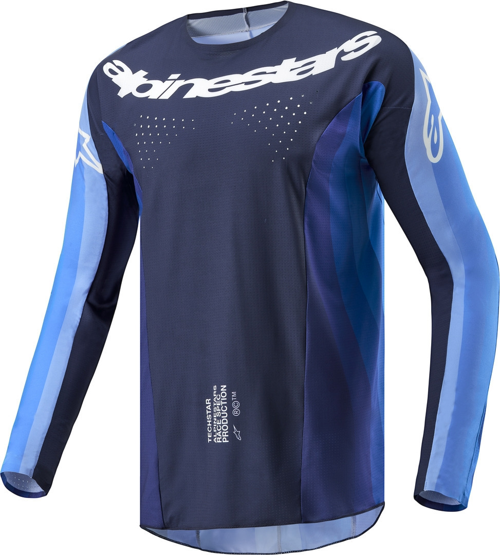 Alpinestars Techstar Pneuma Мотокросс Джерси Темно-синий/Светло-синий L 
