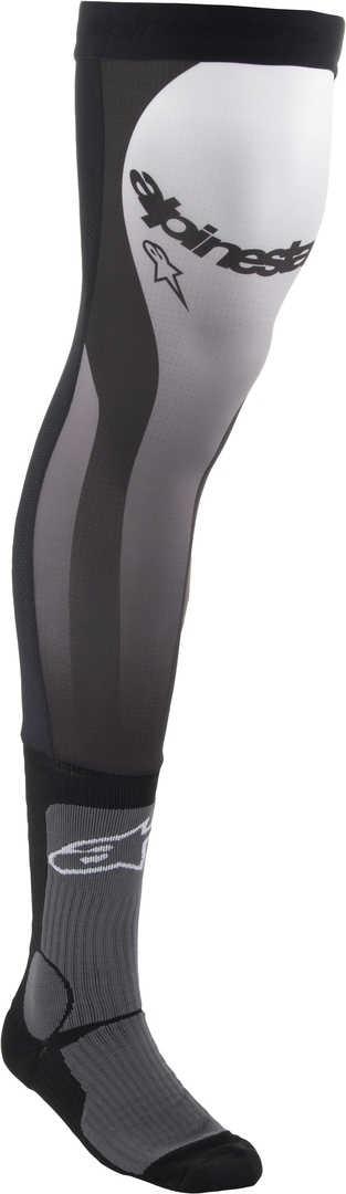 Alpinestars Men's Black White Knee Brace Motocross Socks, Black-White, Size L Xl 2XL For