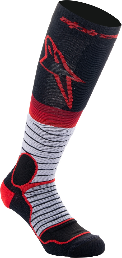 Alpinestars Men's Black Red Pro Motocross Socks, Black-Red, Size M For