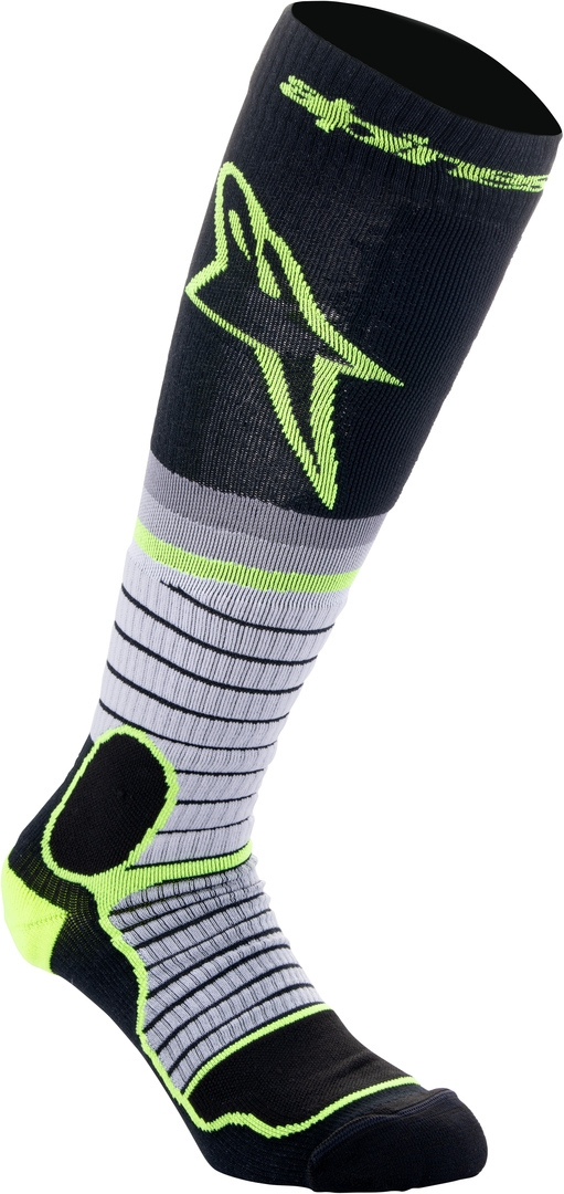Alpinestars Men's Black Yellow Pro Motocross Socks, Black-Yellow, Size M For