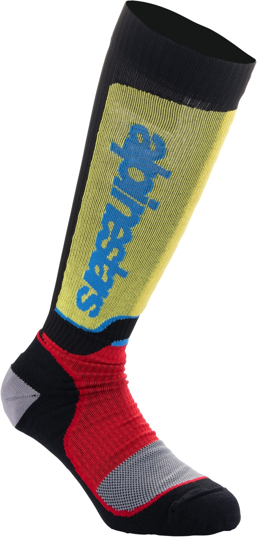 Alpinestars Unisex Black Red Yellow Plus Youth Motocross Socks, Black-Red-Yellow, Size M L