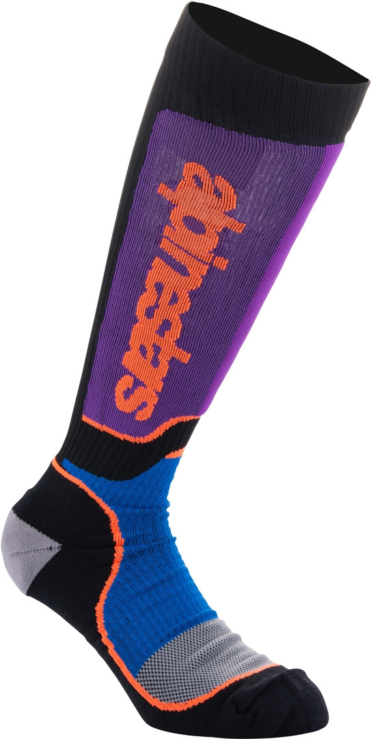 Alpinestars Unisex Black Purple Plus Youth Motocross Socks, Black-Purple, Size M L