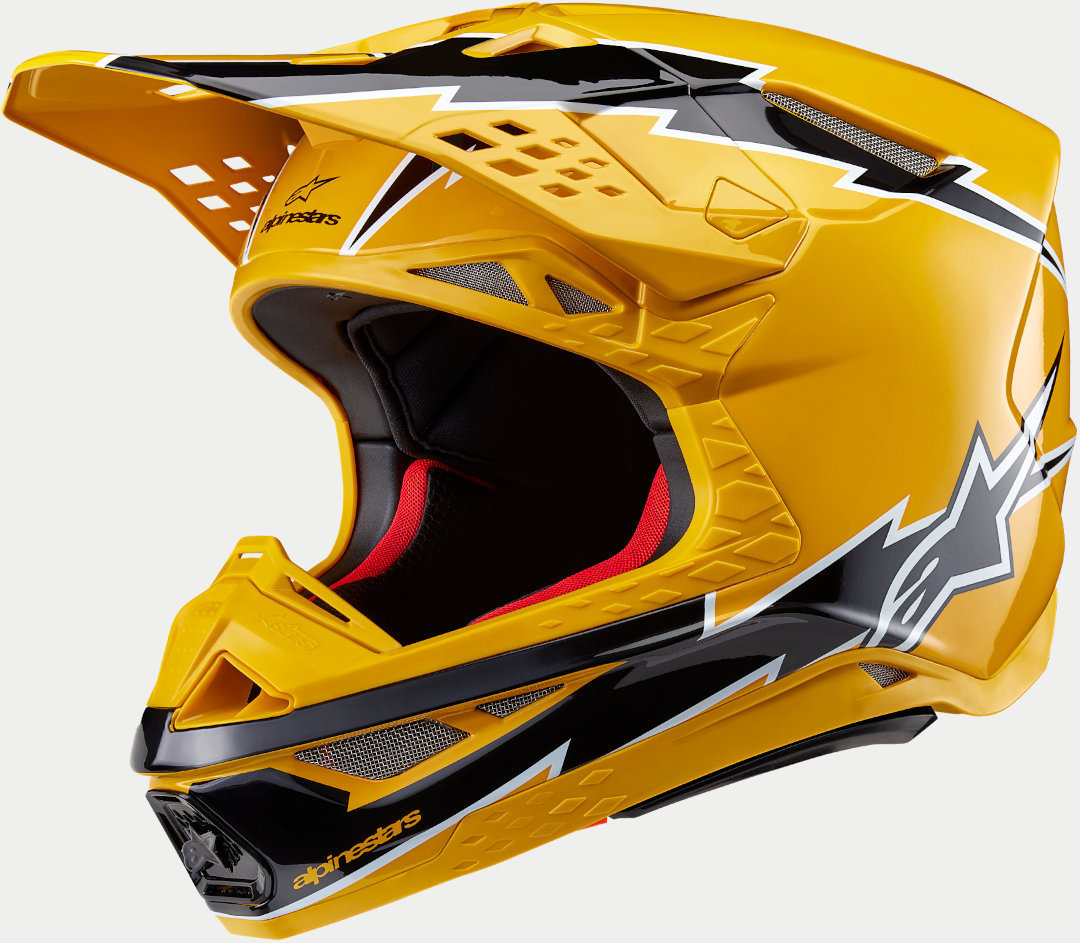 Alpinestars Supertech S-M10 Ampress 2024 Шлем для мотокросса Черный/Желтый XS (53/54) 
