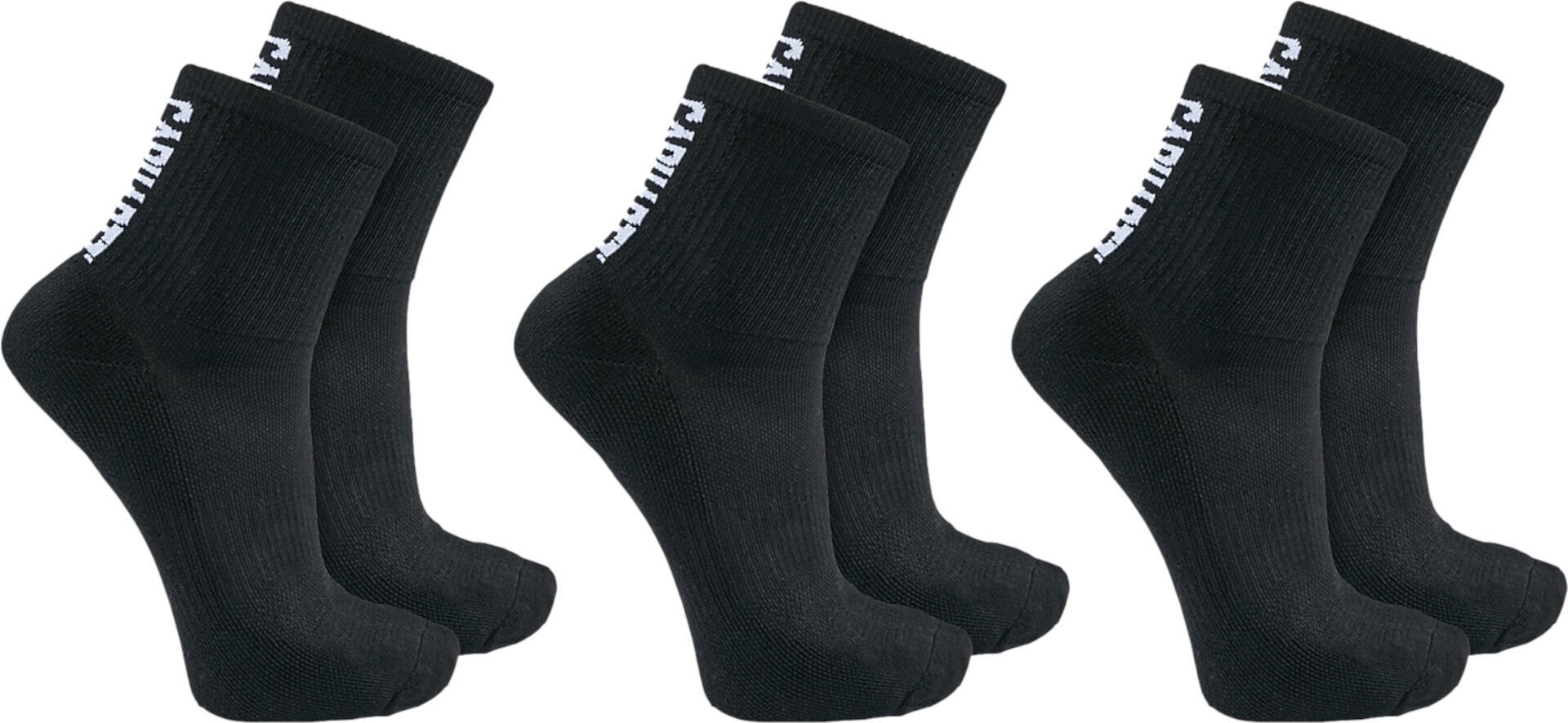 Carhartt Force Midweight Logo Short Crew Chaussettes (3 paires), noir, taille L pour Hommes