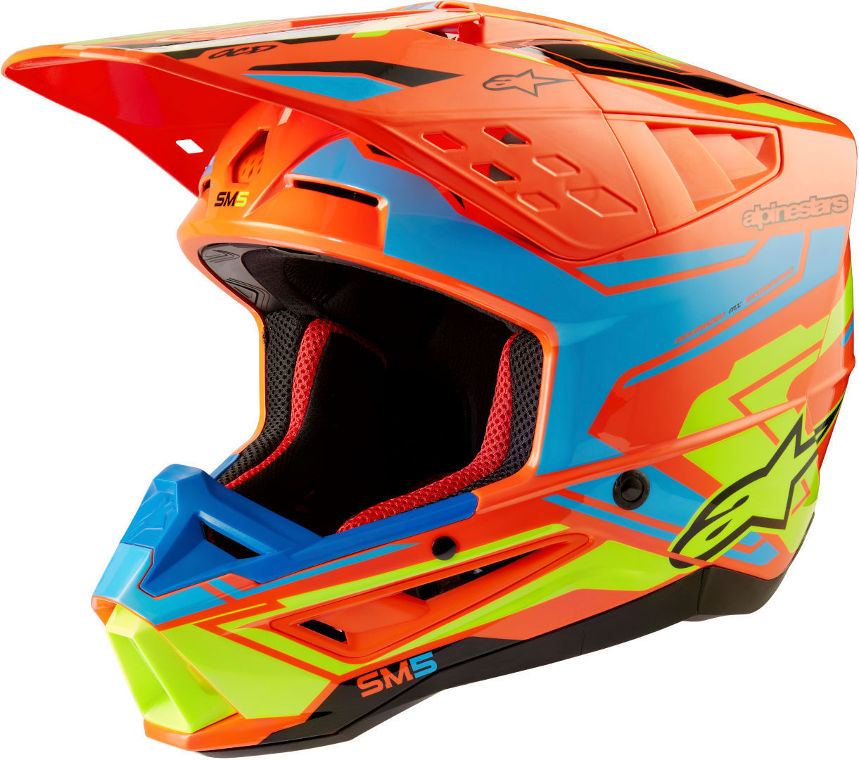 Alpinestars S-M5 Action 2 2024 Шлем для мотокросса Оранжевый/Желтый XXL (63/64) 