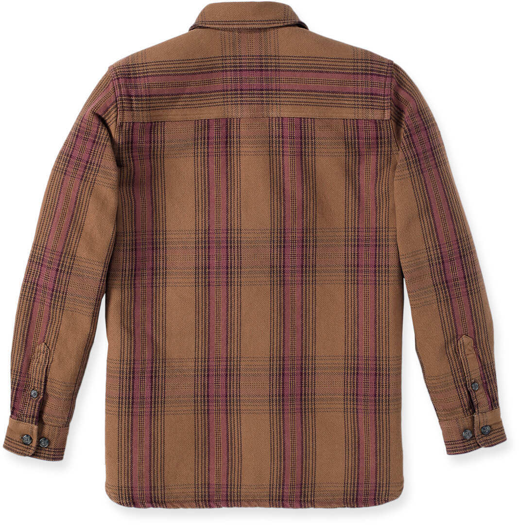 Side view of Carhartt Loose Fit Heavyweight Twill Ladies Shirt, brown, Size XS for Women