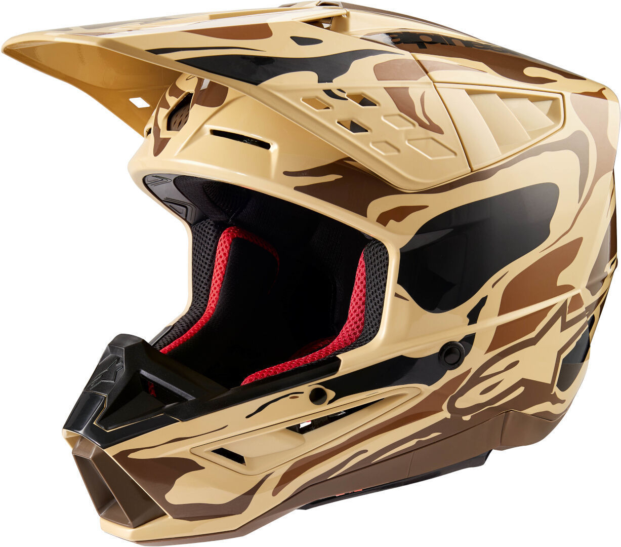 Alpinestars S-M5 Mineral 2024 Motocross Helmet, Brown, Size M For Men