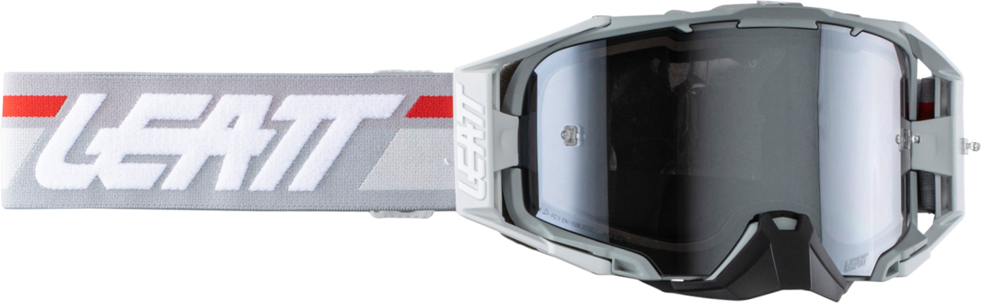 Leatt Velocity 6.5 Iriz 2024 Motocross Goggles, grey-red for Men-image-759442436