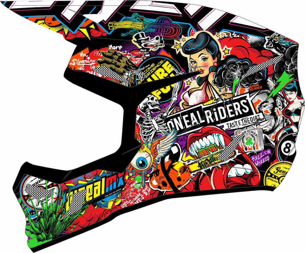 Oneal 3SRS Crank multicolorido crianças motocross capacete