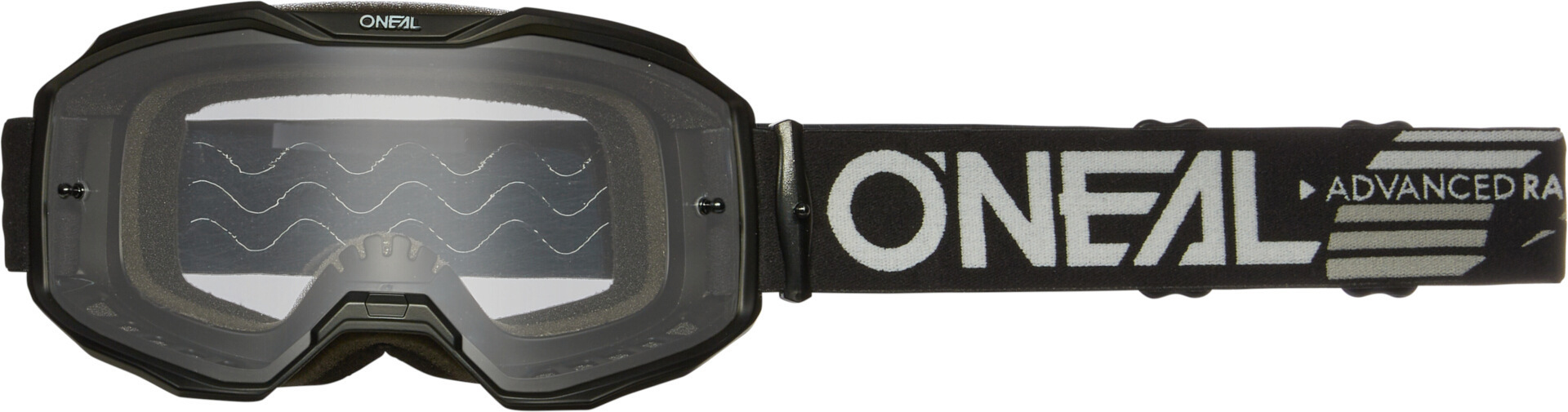 Oneal B-10 Solid Clear Lunettes de motocross, noir