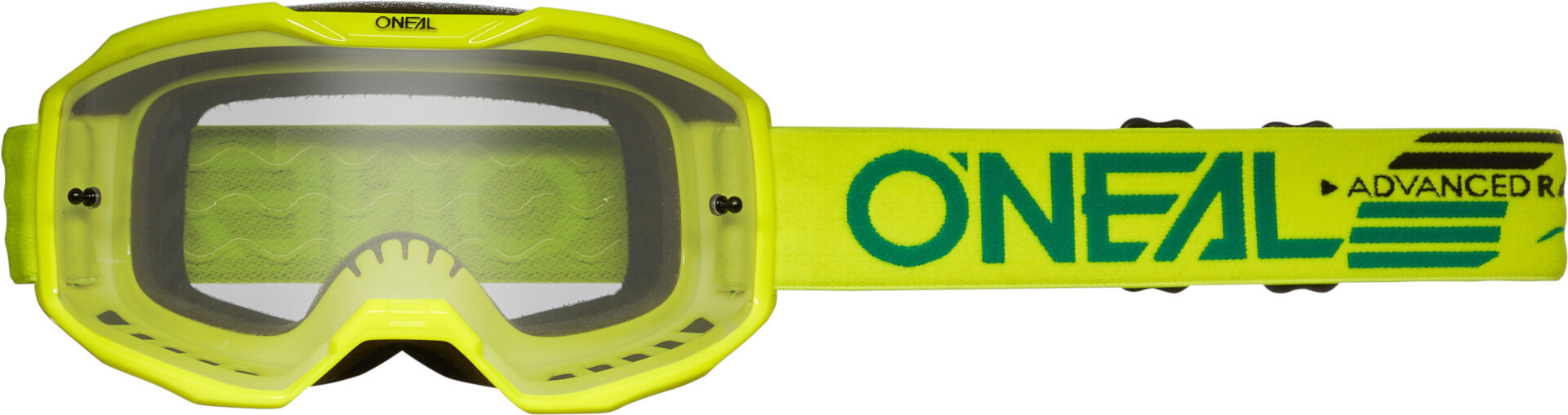 Oneal B-10 Solid Clear Lunettes de motocross, jaune