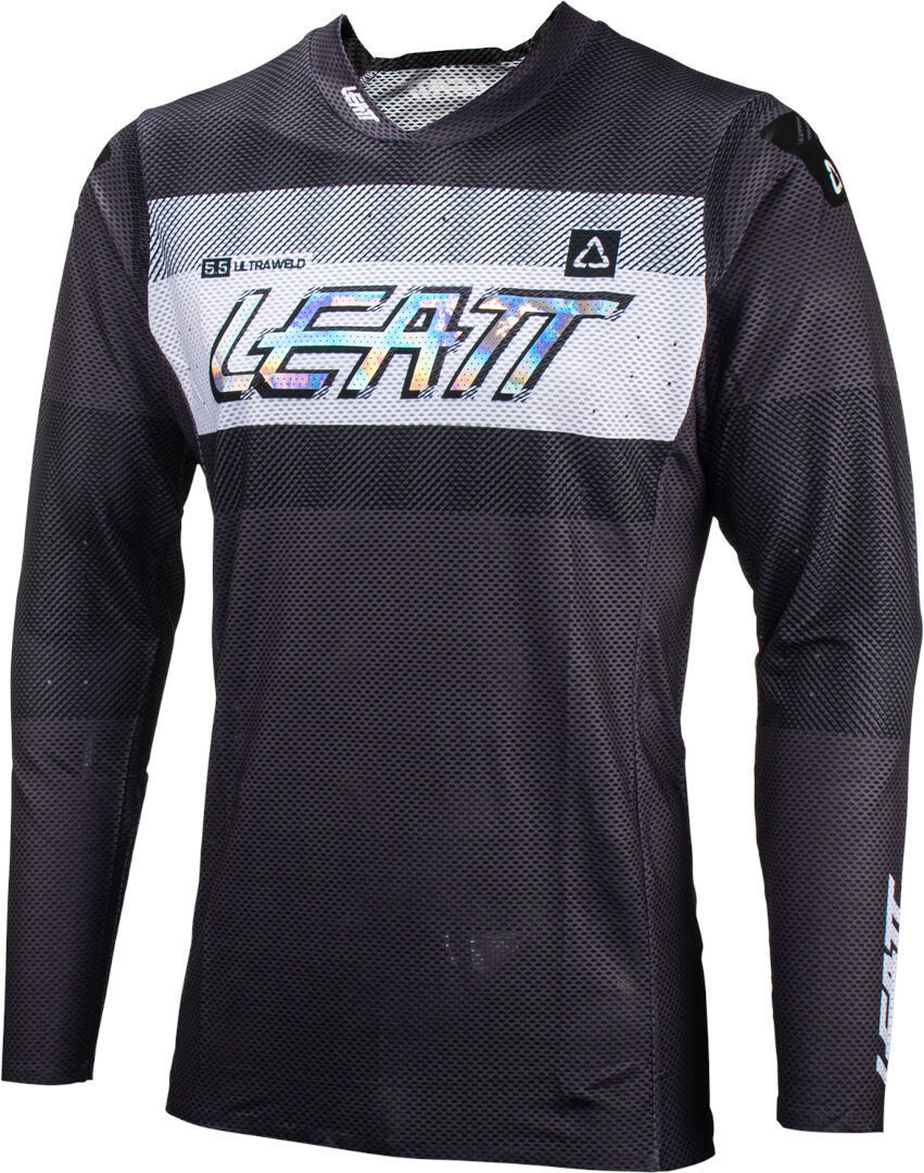 Leatt 5.5 Ultraweld 2024 Джерси для мотокросса Черный/Серый/Белый S 