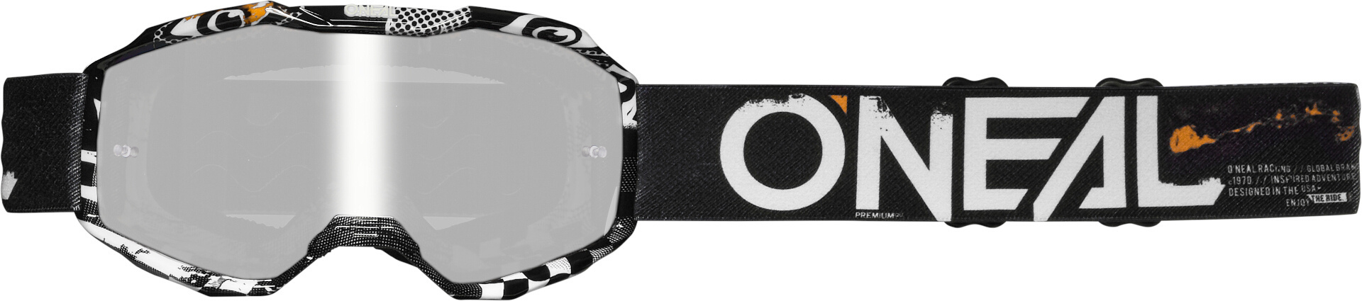 Oneal B-10 Attack Lunettes de motocross pour enfants, noir-blanc pour Des gamins