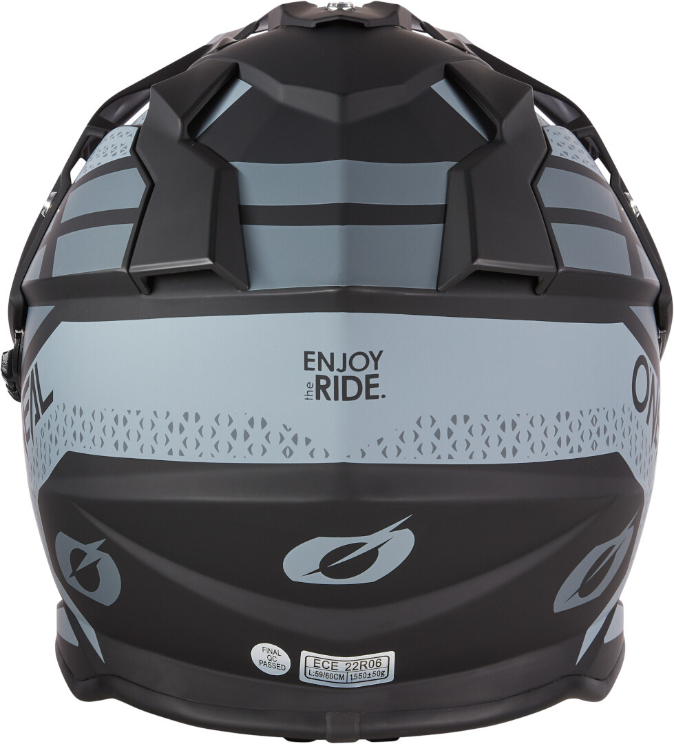 Side view of Oneal Sierra R Motocross Helmet, black-grey, Size L for Men