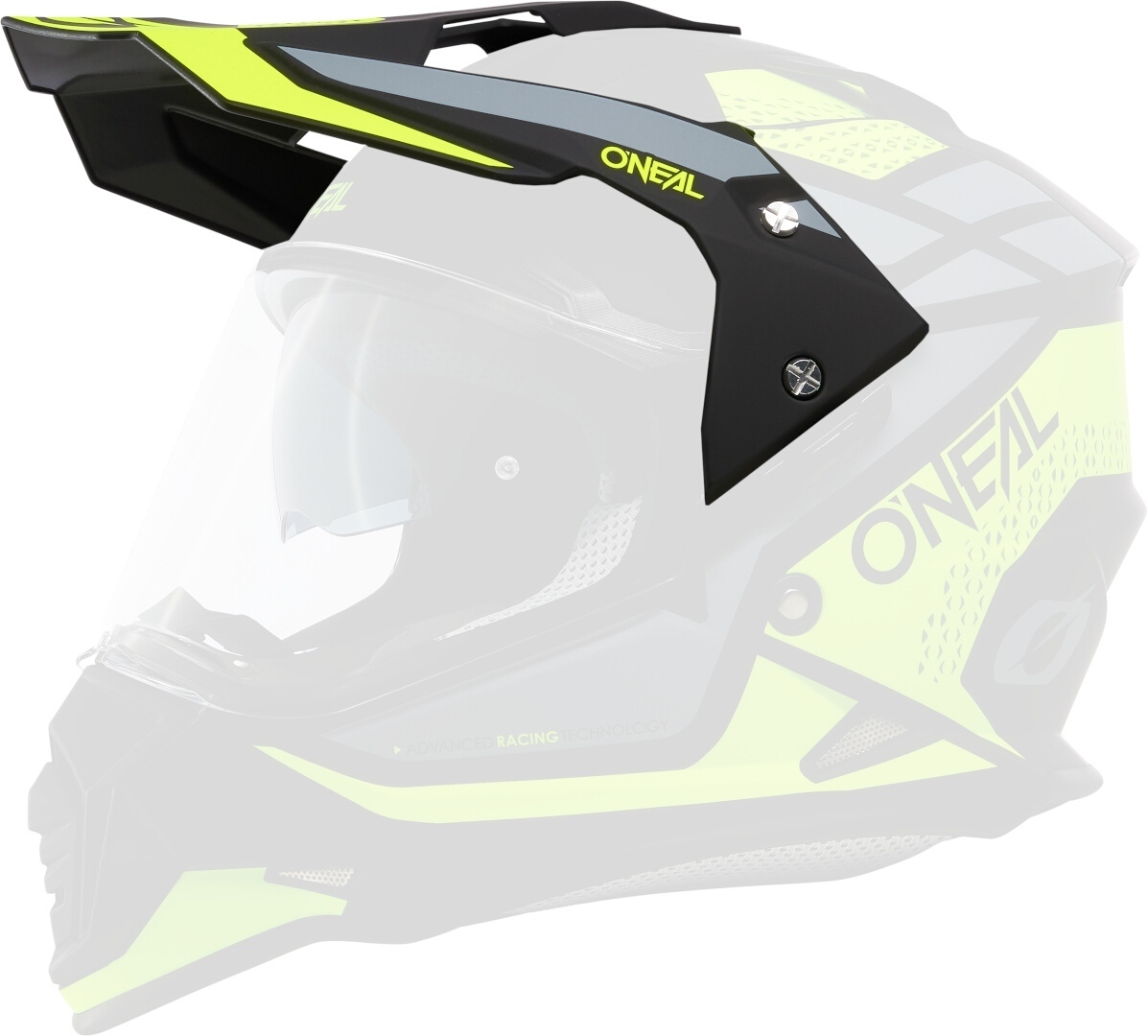Side view of Oneal Sierra R Motocross Helmet, black-yellow, Size M for Men