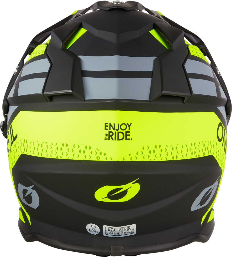 Side view of Oneal Sierra R Motocross Helmet, black-yellow, Size M for Men