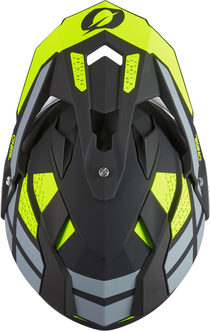 Side view of Oneal Sierra R Motocross Helmet, black-yellow, Size M for Men