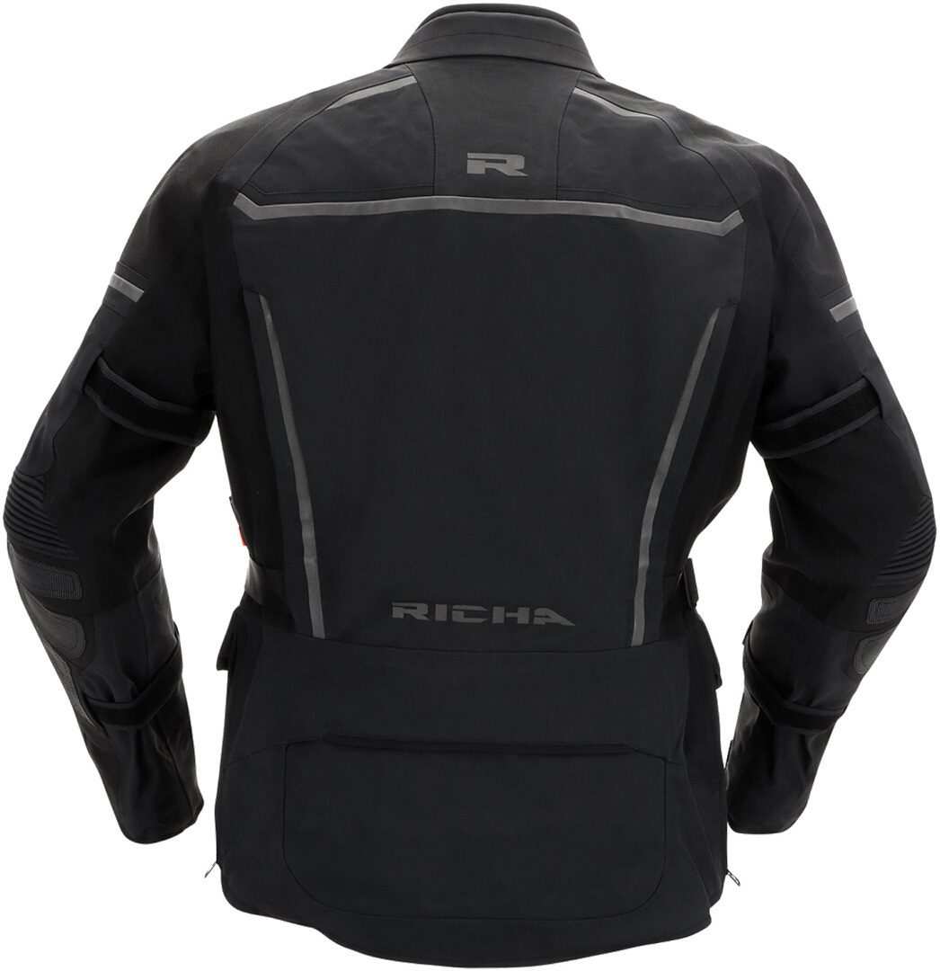 Side view of Richa Atlantic 2 Gore-Tex waterproof Motorcycle Textile Jacket, black, Size 5XL for Men