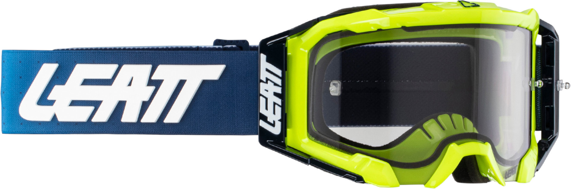 Leatt Velocity 5.5 Classic 2024 Lunettes de motocross, blanc-bleu-jaune-multicolore