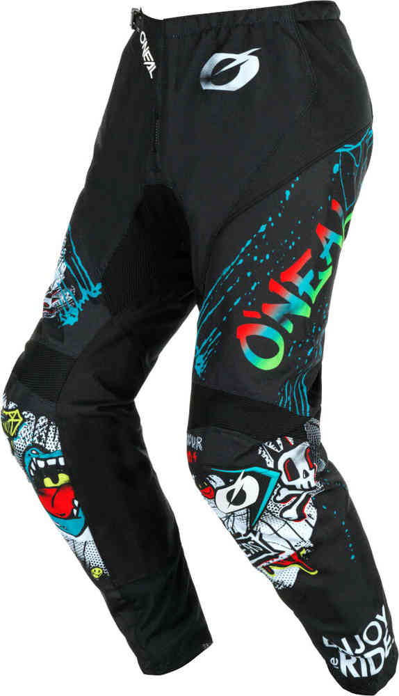 Oneal Element Rancid preto/multicolorido crianças motocross calças