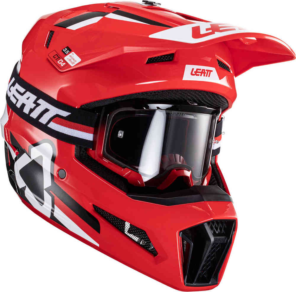 Leatt 3.5 V24 Logo Motocross hjelm med beskyttelsesbriller