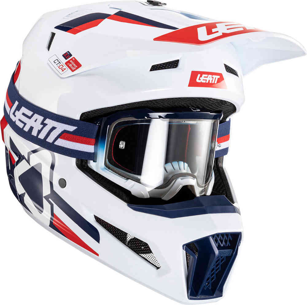 Leatt 3.5 V24 Logo Motocross hjelm med beskyttelsesbriller