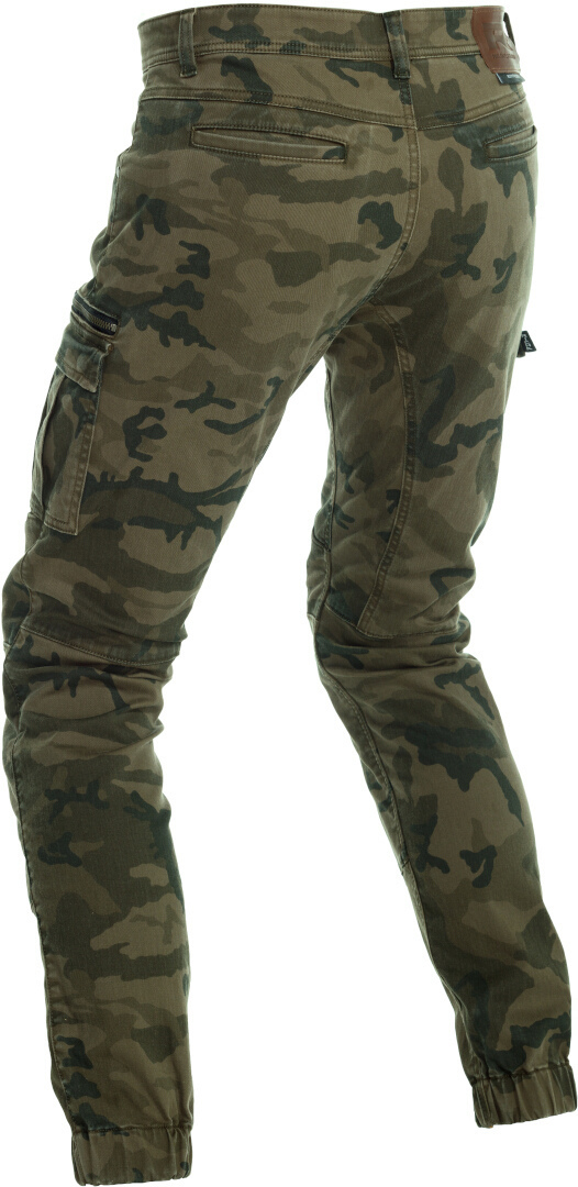 Side view of Richa Apache Camo Motorcycle Jeans, green-multicolored, Size 40 for Men