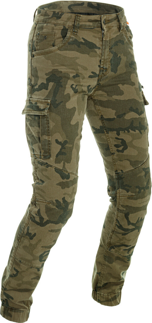Richa Apache Camo Jeans da moto da donna, verde-multicolore, dimensione 34 per donne
