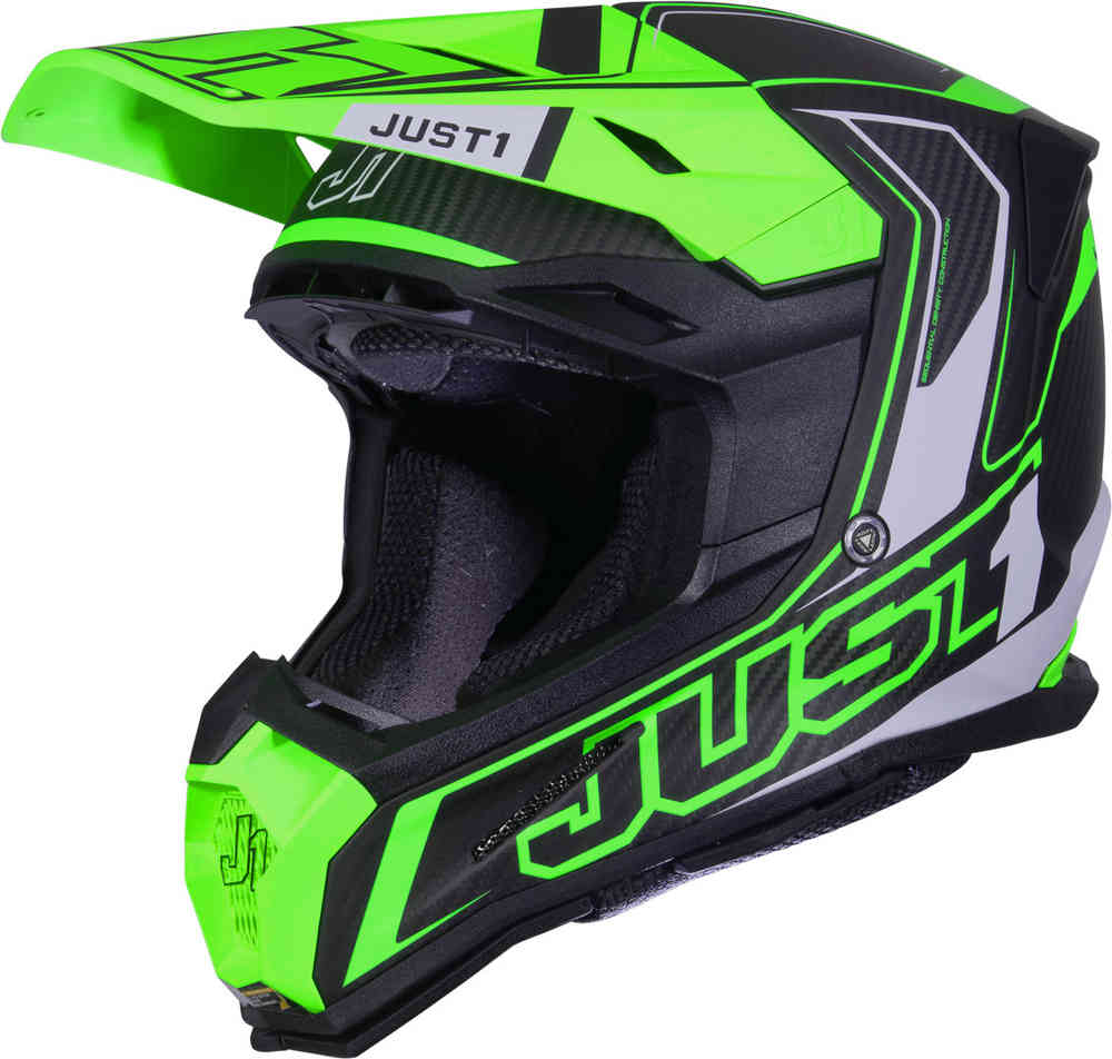 Just1 J22 Carbon Fluo 2.0 Motocross Helm