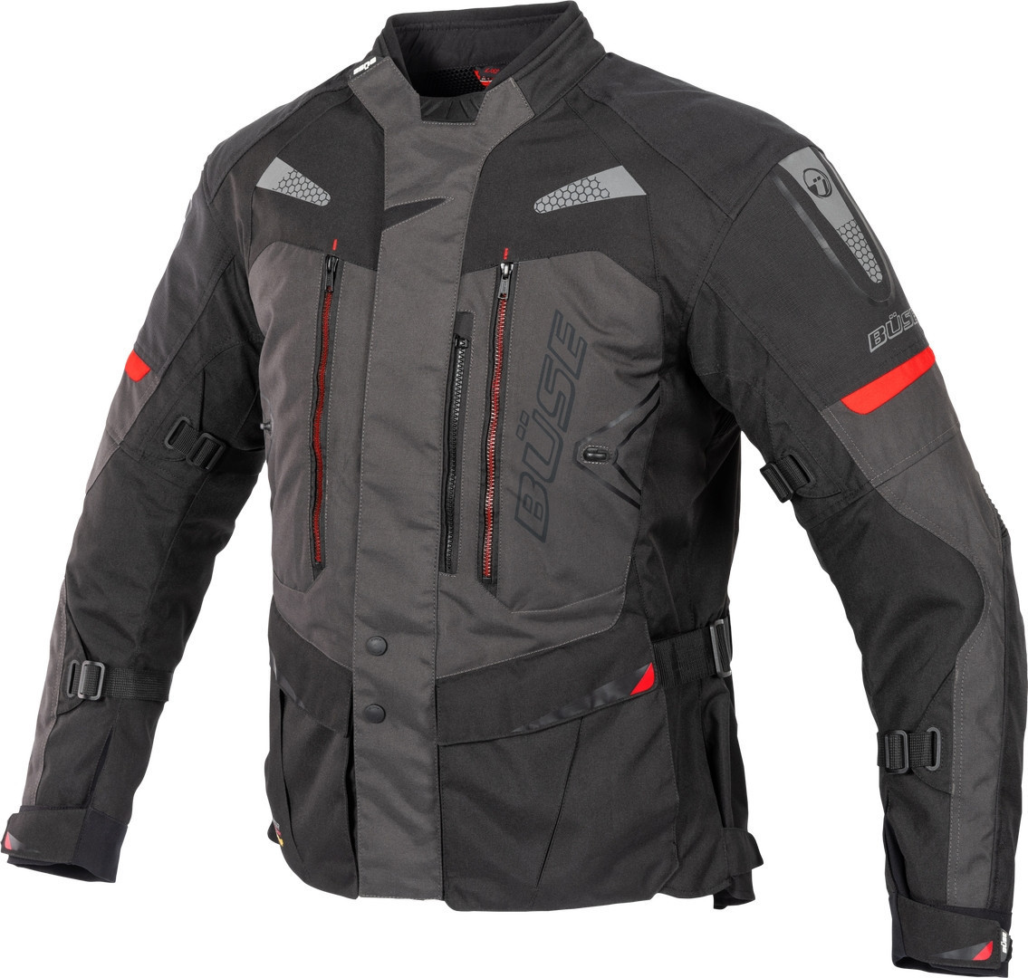 Büse Monterey imperméable à l’eau dames moto textile veste, noir-gris, taille 38 pour Femmes