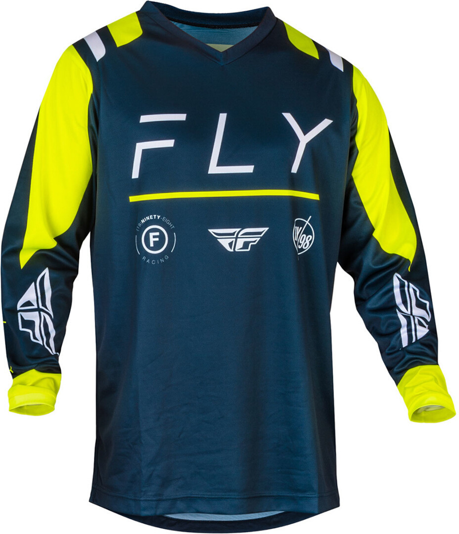 Fly Racing F-16 2024 Джерси для мотокросса Синий/Флуоресцентный желтый M 