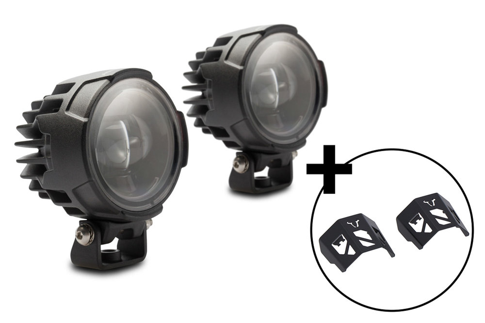 SW-Motech Como pareja. Protector de luces delanteras negro. - Como pareja. Protector de luces delanteras negro.