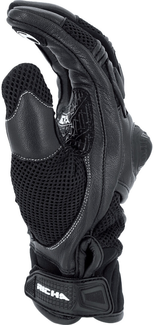 Side view of Richa Turbo Motorcycle Gloves, black, Size L for Men