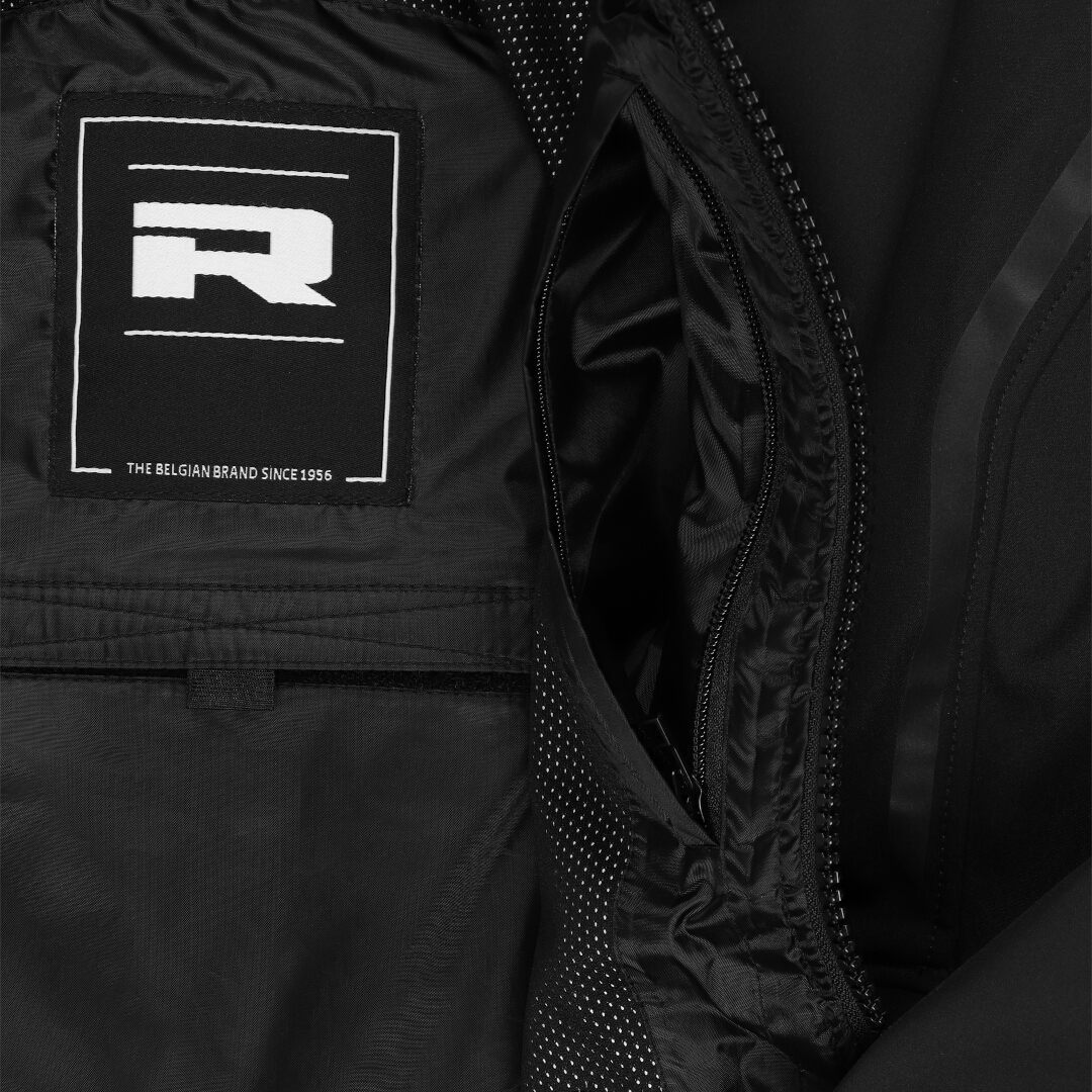 Side view of Richa Atomic 2 waterproof Motorcycle Textile Jacket, black, Size 6XL for Men