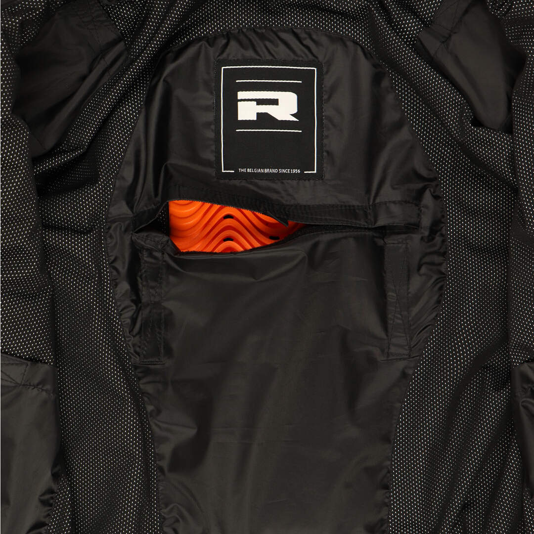 Side view of Richa Atomic 2 waterproof Motorcycle Textile Jacket, black, Size 6XL for Men