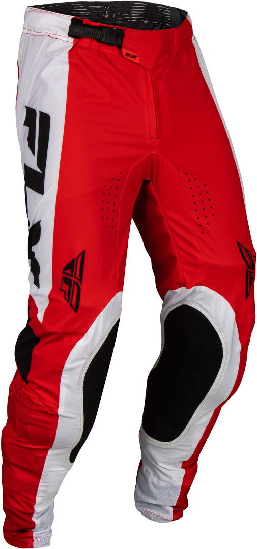 Fly Racing Lite 2024 Motocross Pants, Black-White-Red, Size 32 For Men-image
