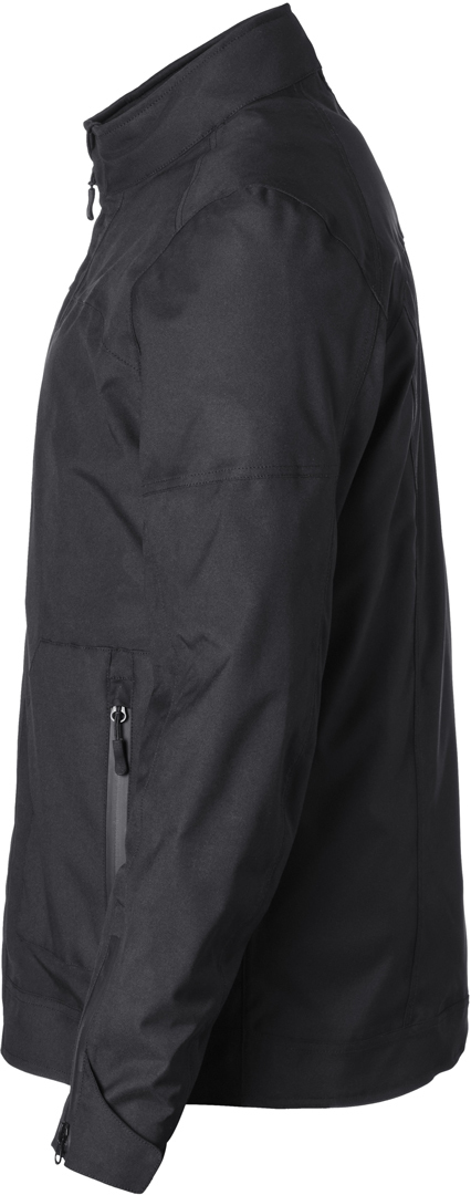 Side view of GMS Downtown waterproof Motorcycle Textile Jacket, black, Size M for Men