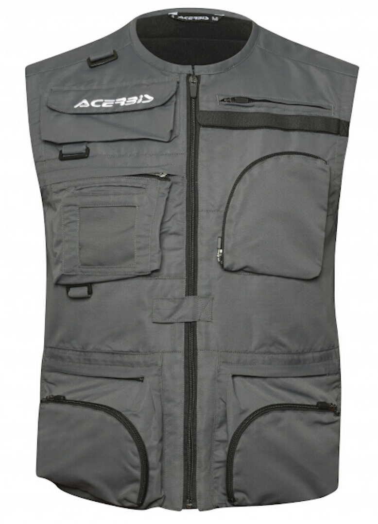 Side view of Acerbis Photographer Vest, grey, Size M for Men