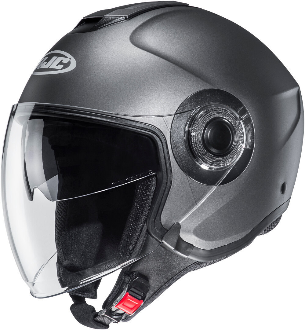 Hjc Men's Silver I40n Solid Jet Helmet, Size Xs 54 55 For