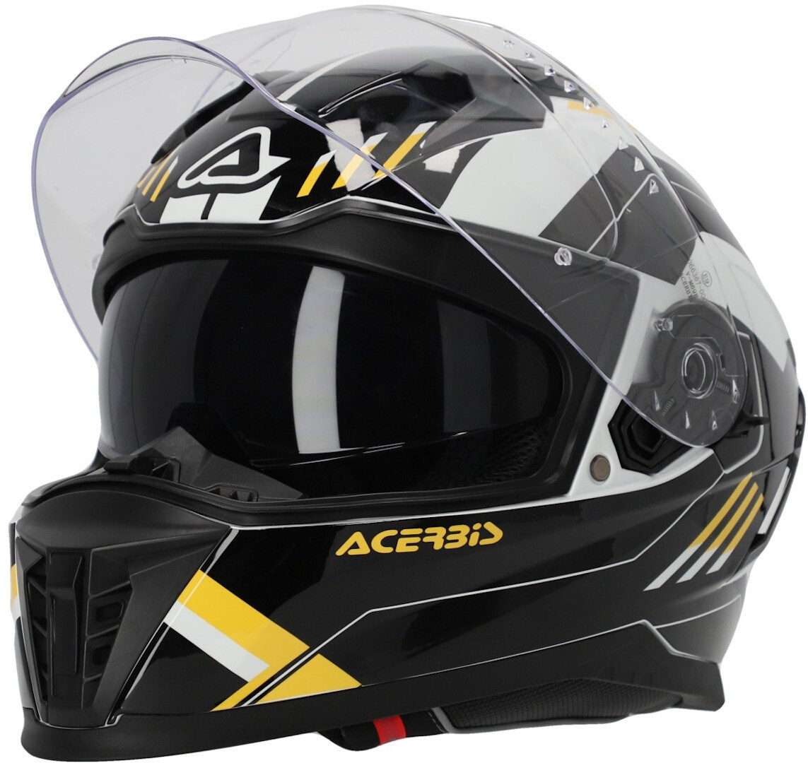 Photos - Motorcycle Helmet ACERBIS X-Way Graphic Helmet, black-yellow, Size XL for Men 