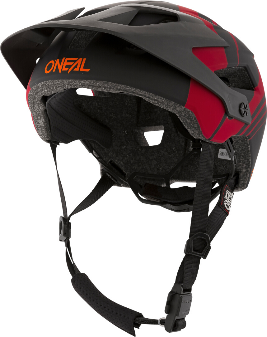 Oneal Defender Nova Bicycle Helmet, black-red, Size L XL for Men