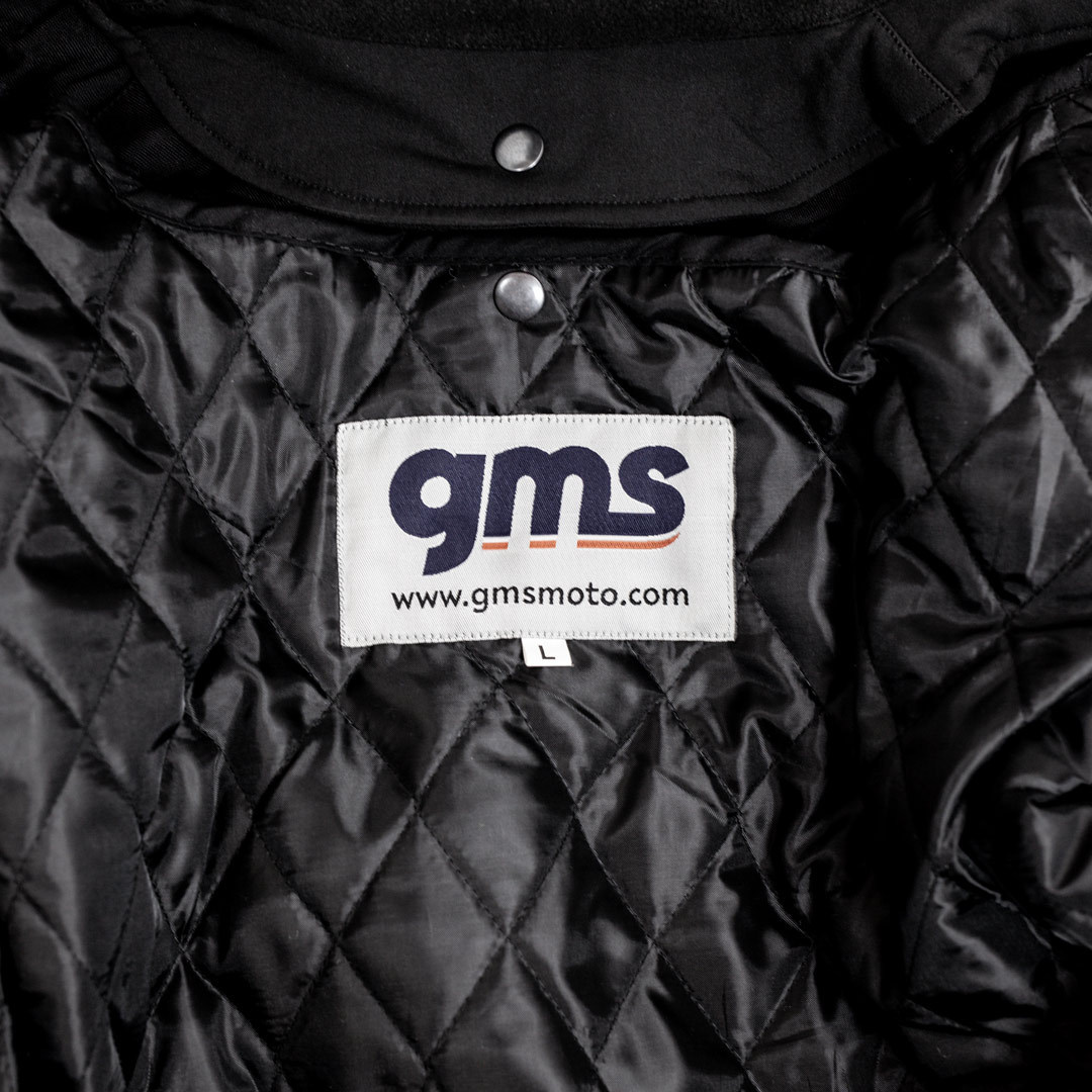 Side view of GMS Francine waterproof Ladies Motorcycle Textile Jacket, black, Size 3XL for Women