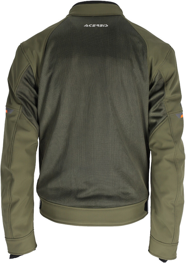 Side view of Acerbis Gordon waterproof Motorcycle Textile Jacket, green-orange, Size 3XL for Men